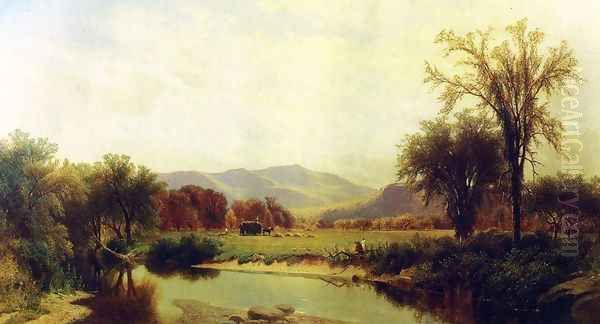 Boquet River, Elizabethtown, NY Oil Painting by George Henry Smillie