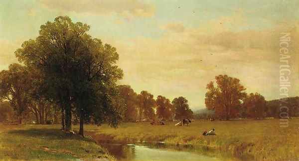 Trees and Meadows of Berkshire Oil Painting by George Henry Smillie