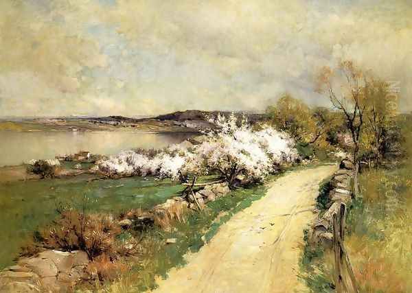 New England Landscape in Spring Oil Painting by George Henry Smillie