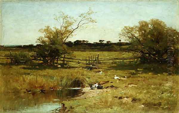 East Hampton Meadows 1883 Oil Painting by George Henry Smillie