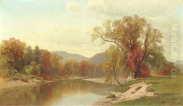 Autumn on the Saco River Oil Painting by George Henry Smillie