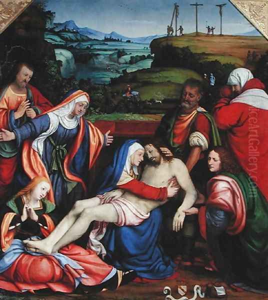 The Lamentation of Christ, c.1504-07 Oil Painting by Andrea Solario