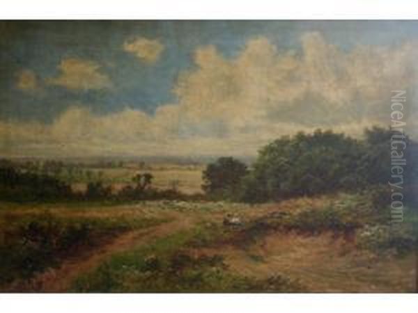 A Surrey Sand Pit Oil Painting by Daniel Sherrin