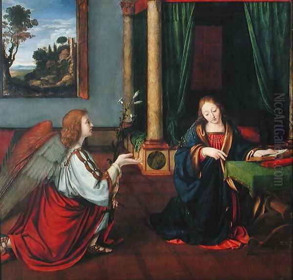 The Annunciation, 1506 Oil Painting by Andrea Solario