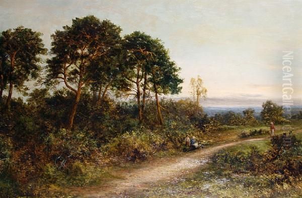 A Country Path At Sunset Oil Painting by Daniel Sherrin