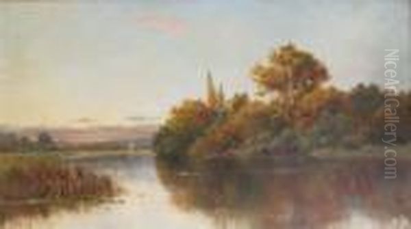 Ormesby Broad Oil Painting by Daniel Sherrin