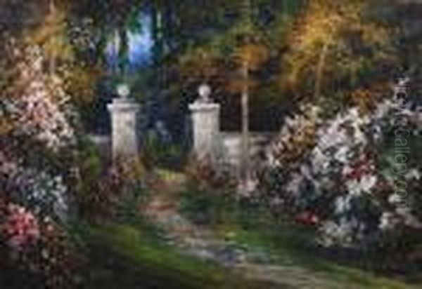 Gateway To A Country House Oil Painting by Daniel Sherrin