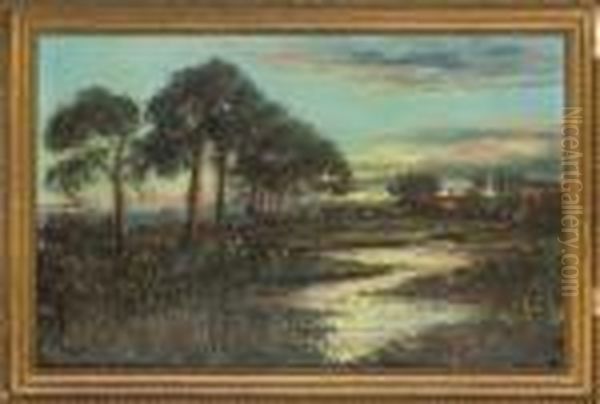 A Sunset Stroll Oil Painting by Daniel Sherrin