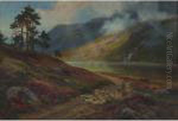 Leaving The Hills Oil Painting by Daniel Sherrin