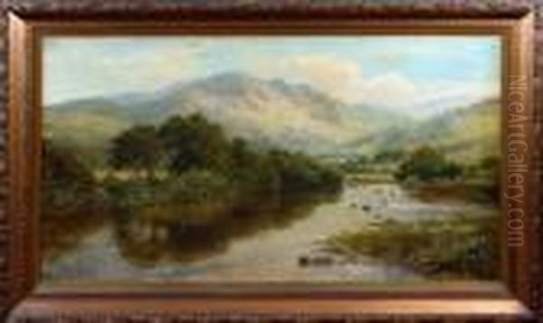 In The Llugvy Valley, North Wales Oil Painting by Daniel Sherrin