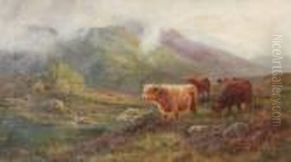 In The Scottish Highlands Oil Painting by Daniel Sherrin