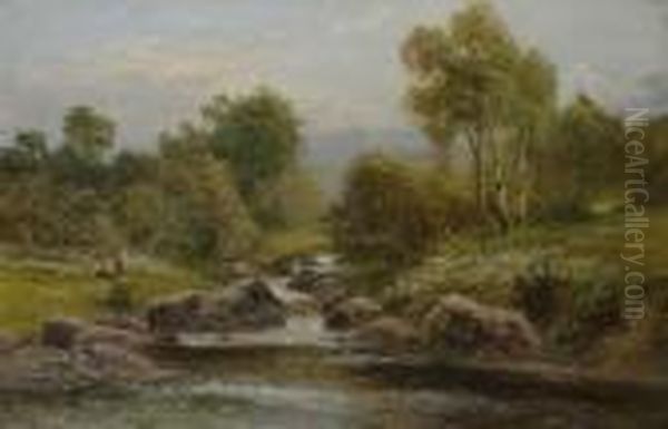 Landscape With Stream Oil Painting by Daniel Sherrin