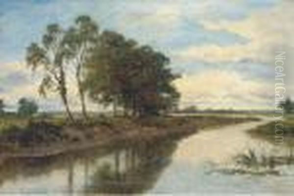 On The Banks Of The Severn Oil Painting by Daniel Sherrin