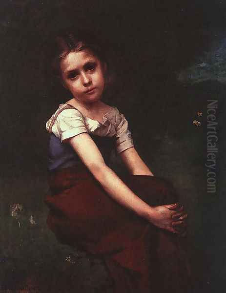 Girl 1878 Oil Painting by Ferdinand Jr. Schuchardt