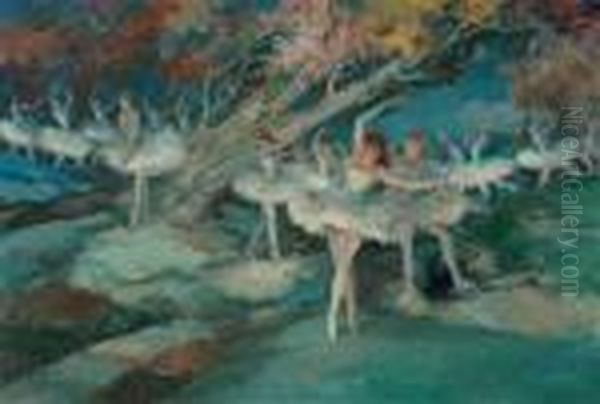 Ballet Oil Painting by Everett Shinn