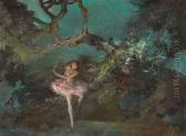 Ballet Girl On Stage Oil Painting by Everett Shinn