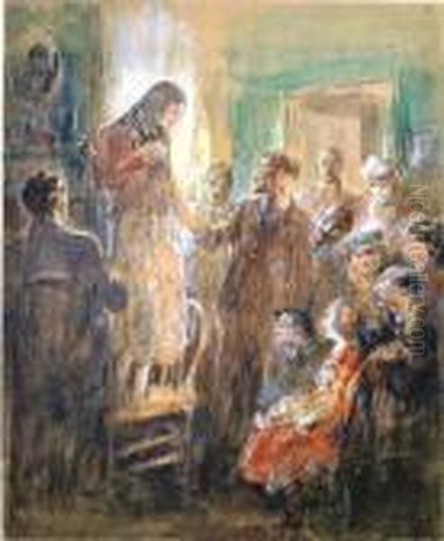 The Medium Oil Painting by Everett Shinn