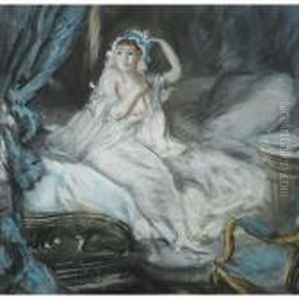 Boudoir Scene Oil Painting by Everett Shinn