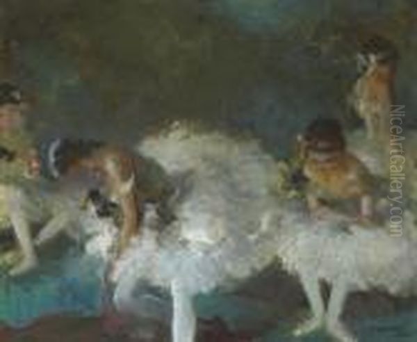 Dancers Backstage Oil Painting by Everett Shinn