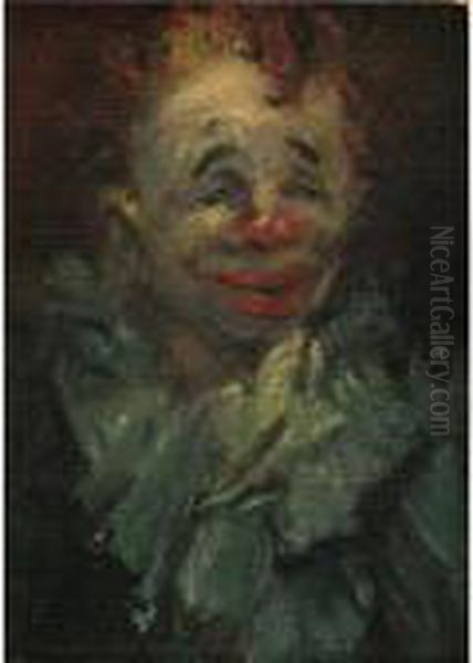 Clown Oil Painting by Everett Shinn