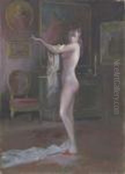 In The Boudoir Oil Painting by Everett Shinn