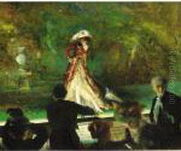 Footlight Flirtation Oil Painting by Everett Shinn