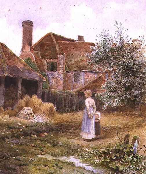 The Farmyard Oil Painting by Alice Squire