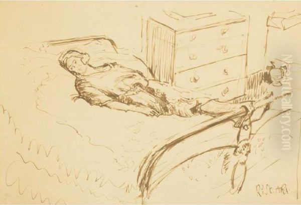 A Study Of A Lifeless Woman Oil Painting by Walter Richard Sickert