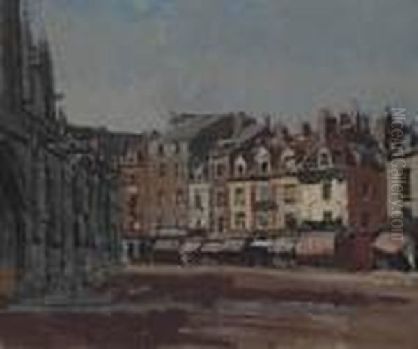 Rue De La Boucherie With St Jacques Oil Painting by Walter Richard Sickert