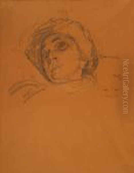 Head Study Of A Venetian Lady Oil Painting by Walter Richard Sickert