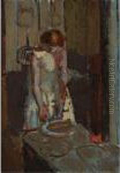 A French Kitchen Oil Painting by Walter Richard Sickert