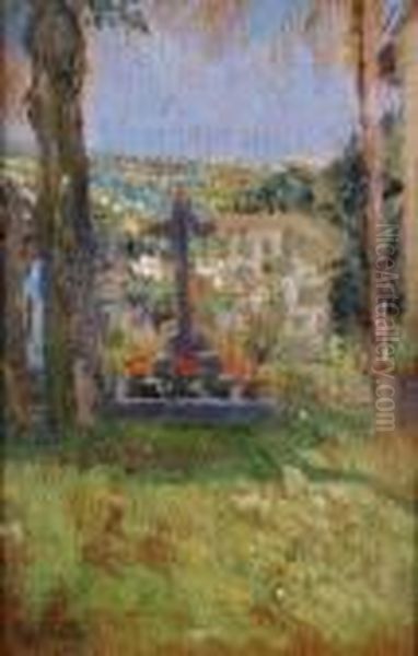 Chagford Churchyard Oil Painting by Walter Richard Sickert