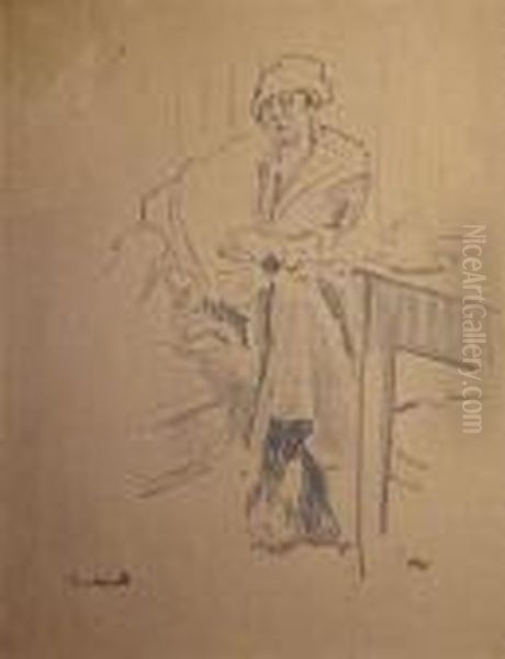 Portrait Of Nina Hamnett Oil Painting by Walter Richard Sickert