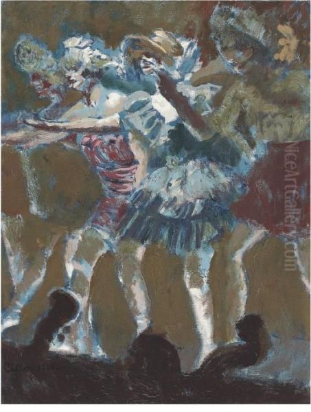 The Plaza Tiller Girls Oil Painting by Walter Richard Sickert