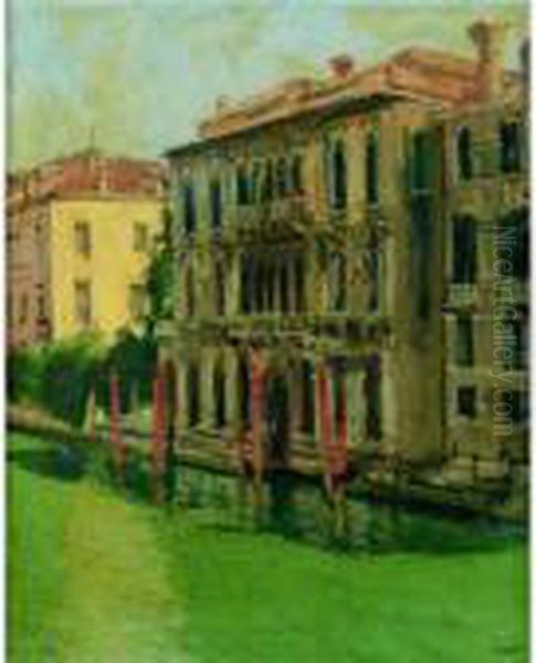 Vue Du Palazzo Montecuccoli, Dit Aussi Palais Polignac,venise Oil Painting by Walter Richard Sickert