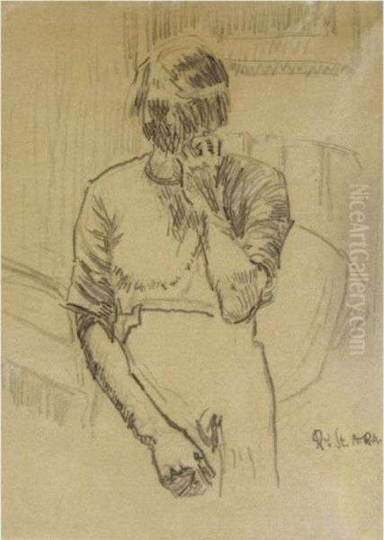 Study Of A Woman Oil Painting by Walter Richard Sickert