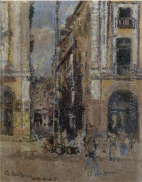 Les Arcades, Dieppe Oil Painting by Walter Richard Sickert