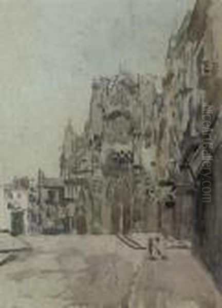 The Facade Of St Jacques Oil Painting by Walter Richard Sickert