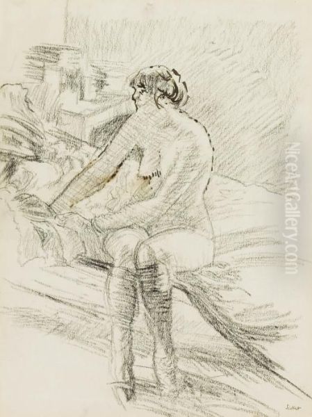 Seated Nude Oil Painting by Walter Richard Sickert