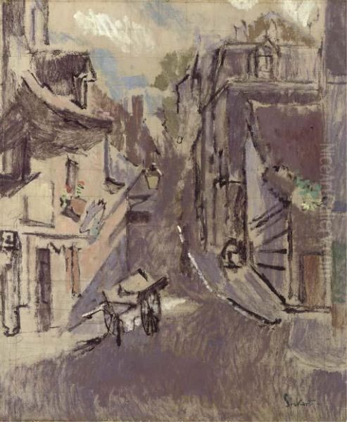 Le Mont De Neuville, Dieppe Oil Painting by Walter Richard Sickert