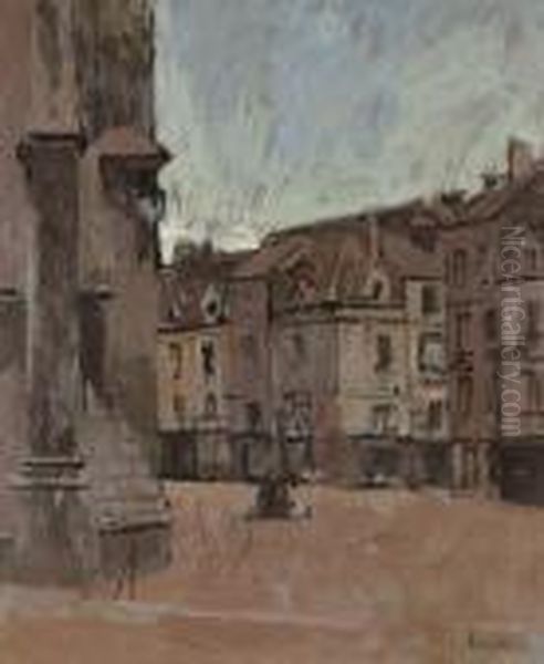 La Halle Au Lin, Dieppe Oil Painting by Walter Richard Sickert