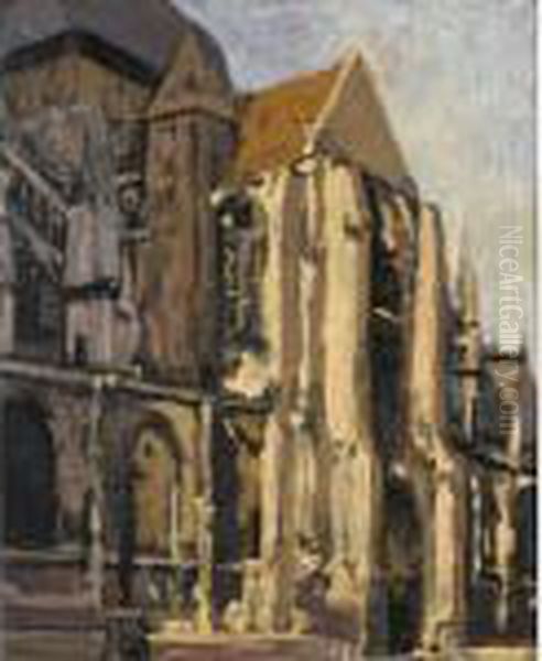 South Facade Of St Jacques Dieppe Oil Painting by Walter Richard Sickert