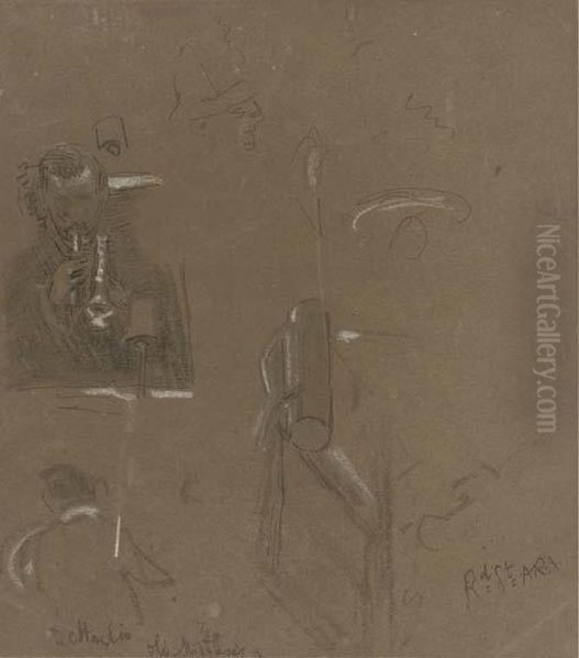 Study Of The Orchestra Pit, The Old Middlesex Oil Painting by Walter Richard Sickert