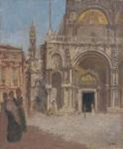 St Mark's Facade, Venice Oil Painting by Walter Richard Sickert