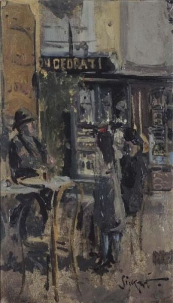 The Little Tea Shop, Dieppe Oil Painting by Walter Richard Sickert