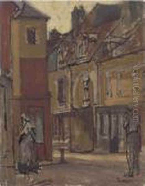 A Street In Dieppe Oil Painting by Walter Richard Sickert