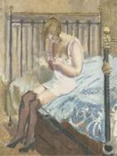 Yvonne Oil Painting by Walter Richard Sickert