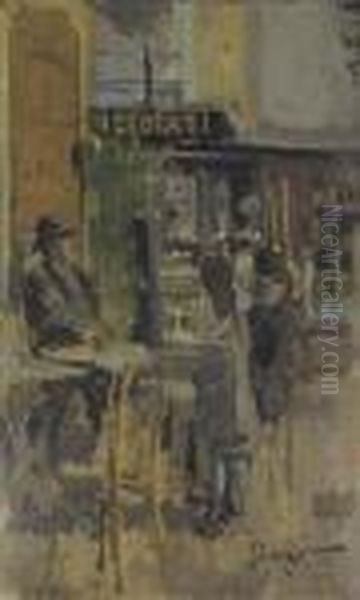 The Little Tea Shop, Dieppe Oil Painting by Walter Richard Sickert