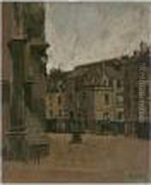 Le Halle Au Lin, Dieppe Oil Painting by Walter Richard Sickert