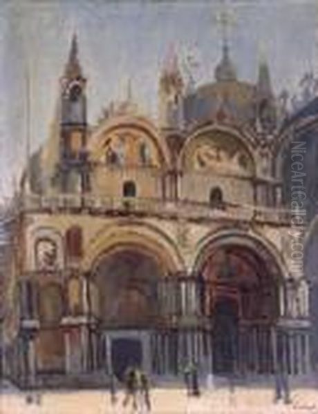 The Faade Of St Mark's, Venice Oil Painting by Walter Richard Sickert